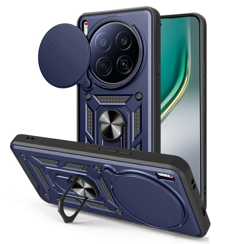 Bal-z Tecno Camon 40 Premier 5G Kılıf Magnetik Standlı Kamera Korumalı  Sürgülü Vega Kapak