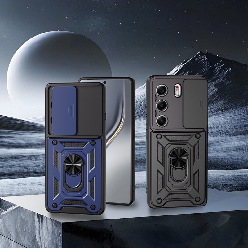 Bal-z Tecno Camon 40 Pro Kılıf Magnetik Standlı Kamera Korumalı Zore Sürgülü Vega Kapak