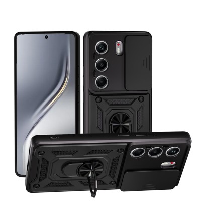 Bal-z Tecno Camon 40 Pro Kılıf Magnetik Standlı Kamera Korumalı  Sürgülü Vega Kapak