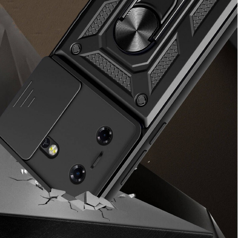 Bal-z Tecno Pova 5 Kılıf Magnetik Standlı Kamera Korumalı  Sürgülü Vega Kapak