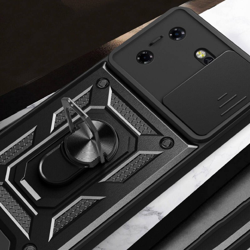 Bal-z Tecno Pova 5 Kılıf Magnetik Standlı Kamera Korumalı  Sürgülü Vega Kapak