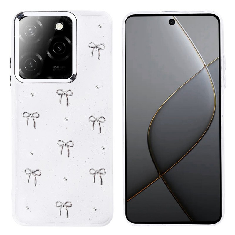 Bal-z Tecno Spark 20 Pro 5G Kılıf Airbag Tasarımlı Simli Şeffaf  Kutup Kapak