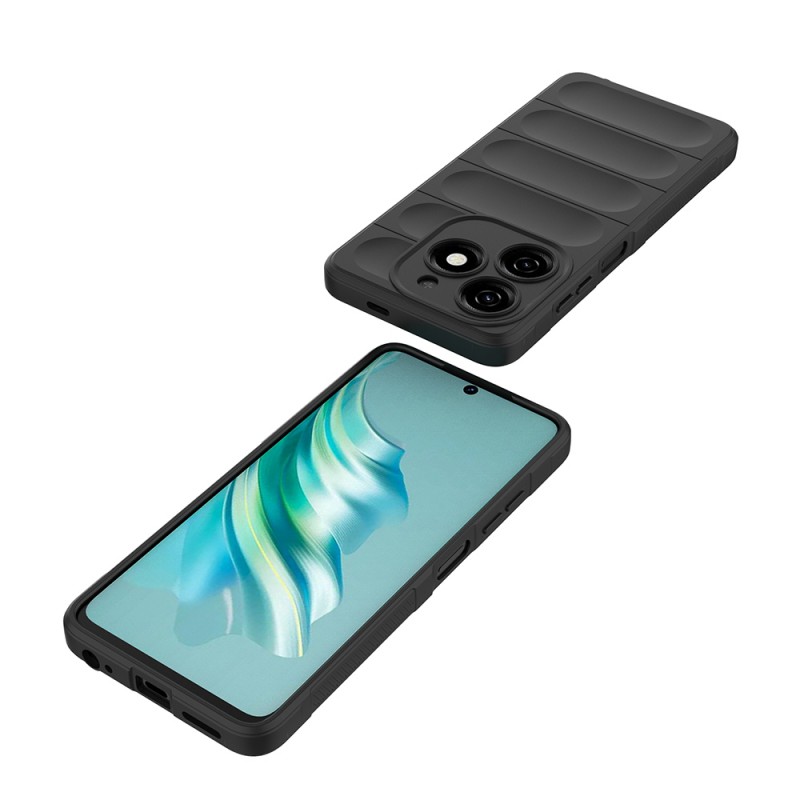 Bal-z Tecno Spark 20C Kılıf Esnek TPU Oyuklu Arka Yüzey Tasarımlı Zore Etnik Silikon Kapak