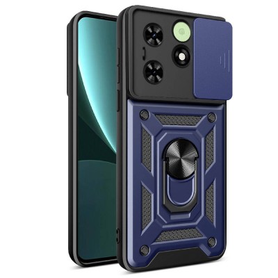 Bal-z Tecno Spark 20C Kılıf Magnetik Standlı Kamera Korumalı  Sürgülü Vega Kapak