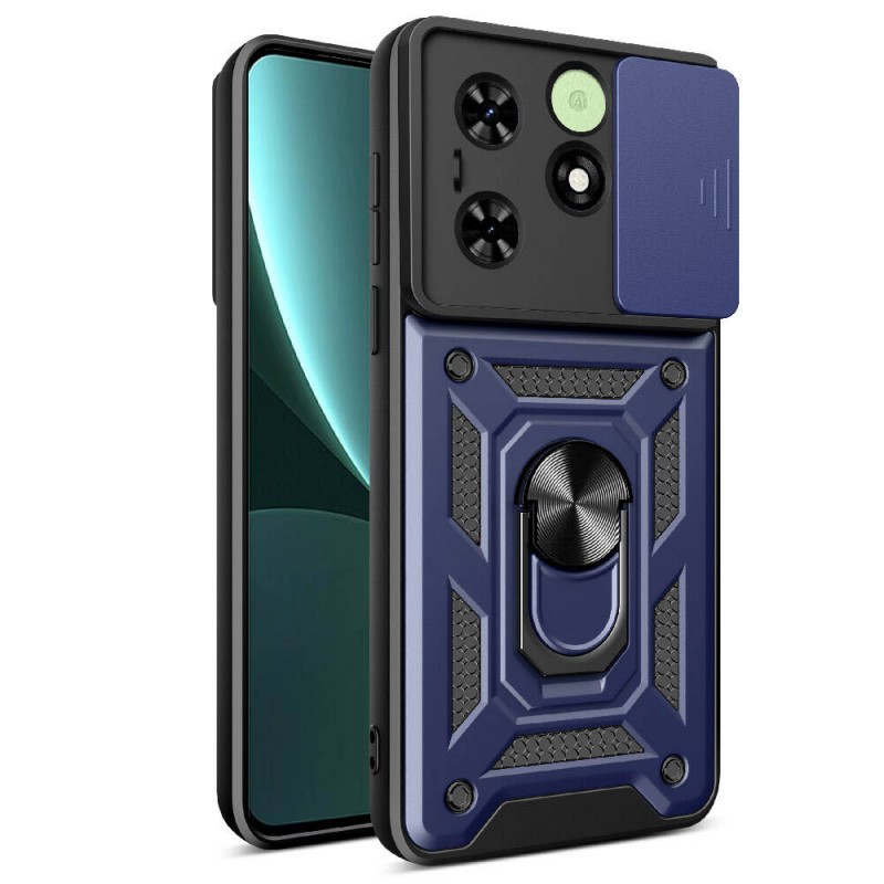 Bal-z Tecno Spark 20C Kılıf Magnetik Standlı Kamera Korumalı  Sürgülü Vega Kapak