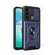 Tecno Spark 8C Kılıf Magnetik Standlı Kamera Korumalı Zore Sürgülü Vega Kapak