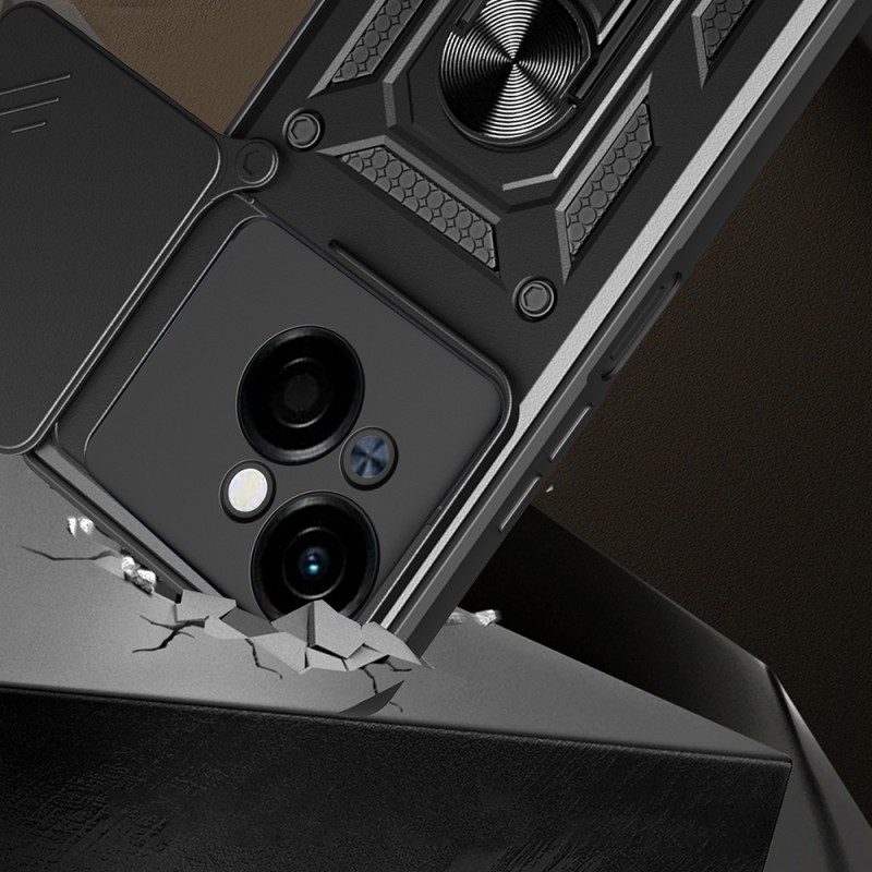 Bal-z Tecno Spark Go 1 2025 Kılıf Magnetik Standlı Kamera Korumalı  Sürgülü Vega Kapak