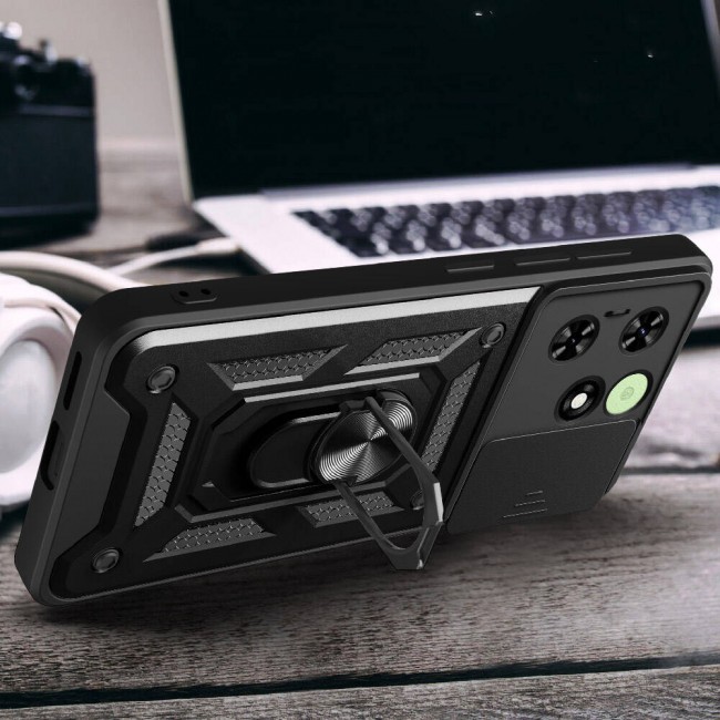 Tecno Spark Go 2024 Kılıf Magnetik Standlı Kamera Korumalı Zore Sürgülü Vega Kapak Tecno Spark Go 2024 Kılıf Magnetik Standlı Kamera Korumalı Zore Sürgülü Vega Kapak