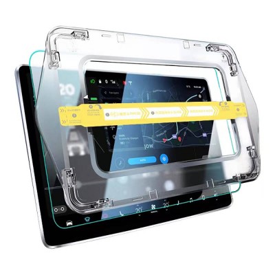 Bal-z Tesla Model X Araç Multimedya Ekran Koruyucu AR Oleofobik Uygulama Aparatlı  Premium Temperli Cam Ekran Koruyucu