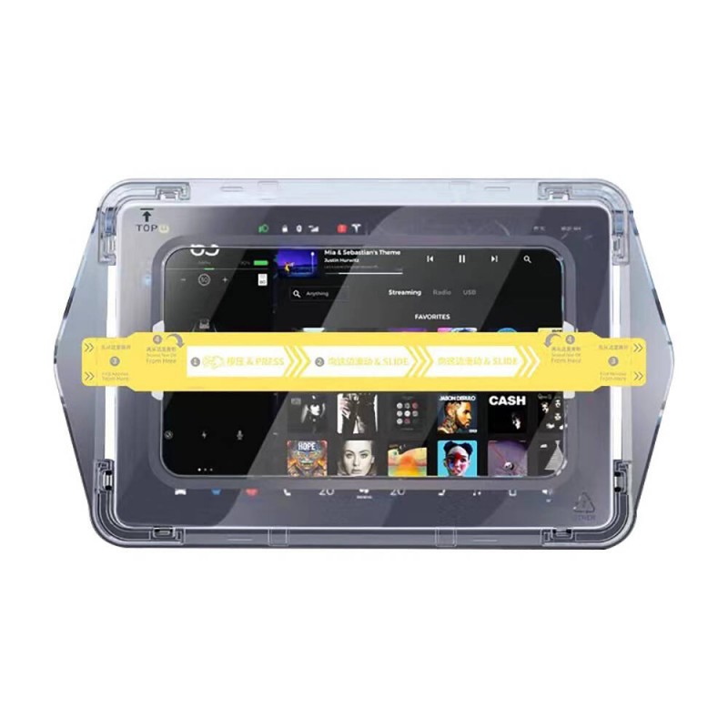 Bal-z Tesla Model Y Araç Multimedya Ekran Koruyucu AR Oleofobik Uygulama Aparatlı  Premium Temperli Cam Ekran Koruyucu