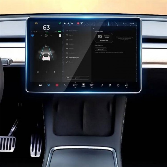 Tesla Model Y Zore Araç Multimedya Temperli Cam Ekran Koruyucu Tesla Model Y Zore Araç Multimedya Temperli Cam Ekran Koruyucu