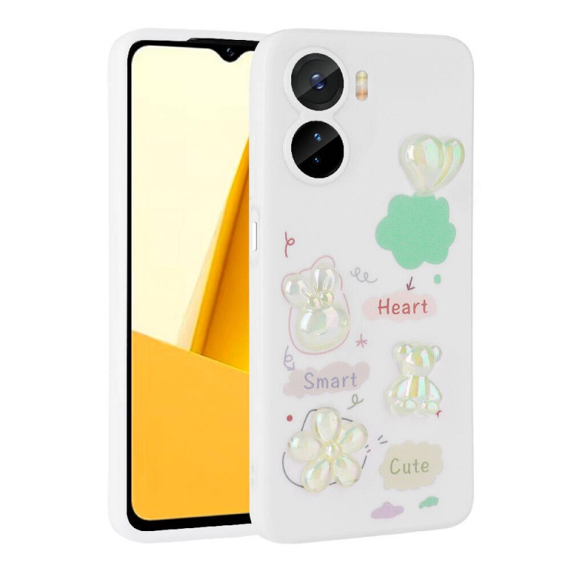 Bal-z Vivo Y16 Kılıf Kabartma Figürlü Parlak  Toys Silikon Kapak