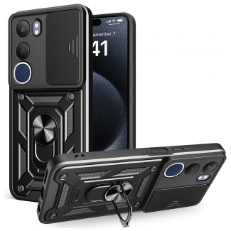 Vivo Y19S Kılıf Magnetik Standlı Kamera Korumalı Zore Sürgülü Vega Kapak Vivo Y19S Kılıf Magnetik Standlı Kamera Korumalı Zore Sürgülü Vega Kapak