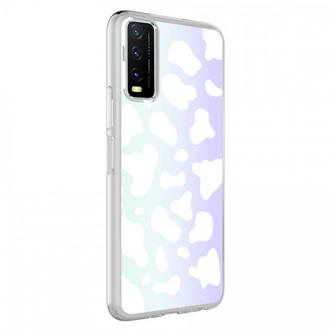 Vivo Y20S Kılıf Zore M-Blue Desenli Kapak Vivo Y20S Kılıf Zore M-Blue Desenli Kapak