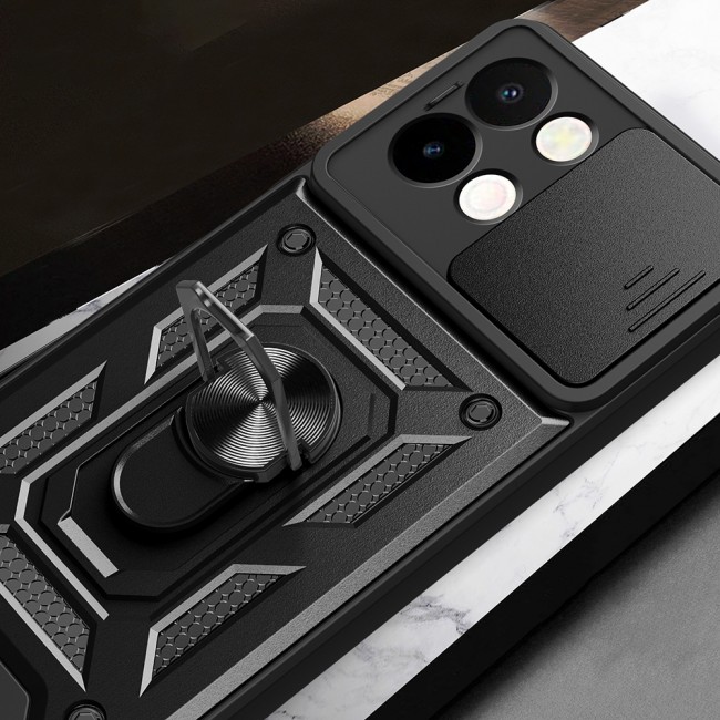 Vivo Y28 Kılıf Magnetik Standlı Kamera Korumalı Zore Sürgülü Vega Kapak Vivo Y28 Kılıf Magnetik Standlı Kamera Korumalı Zore Sürgülü Vega Kapak