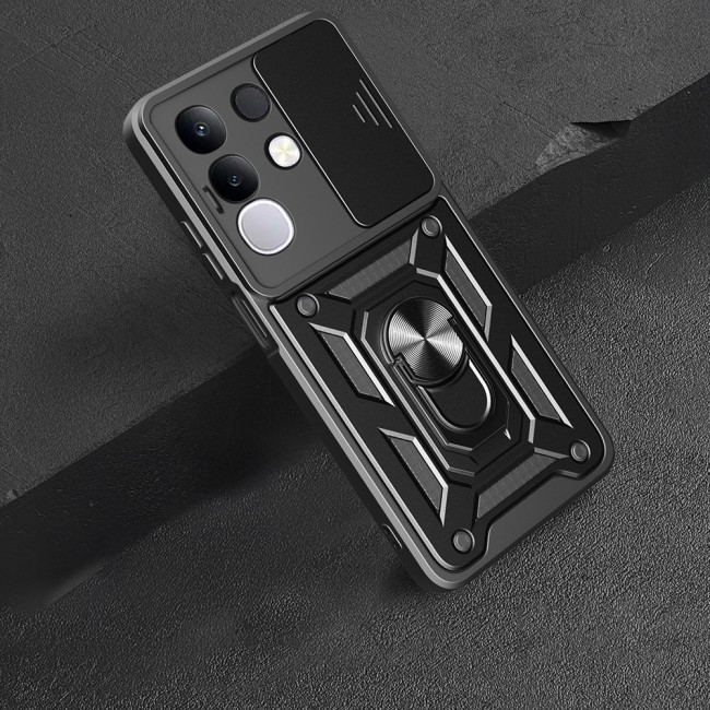 Vivo Y29 4G Kılıf Magnetik Standlı Kamera Korumalı Zore Sürgülü Vega Kapak Vivo Y29 4G Kılıf Magnetik Standlı Kamera Korumalı Zore Sürgülü Vega Kapak