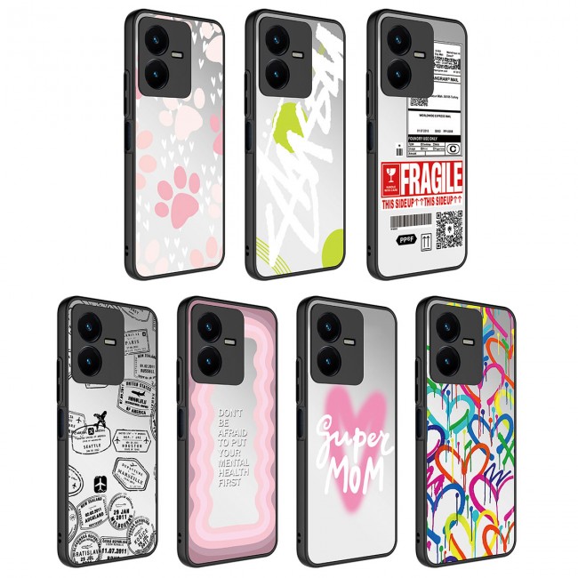 Vivo Y35 Kılıf Aynalı Desenli Kamera Korumalı Parlak Zore Mirror Kapak Vivo Y35 Kılıf Aynalı Desenli Kamera Korumalı Parlak Zore Mirror Kapak