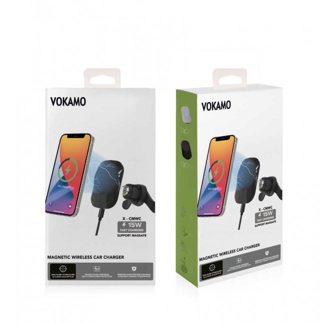 Vokamo WRL-01 Mıknatıslı Kablosuz Şarj Araç Telefon Tutucu Vokamo WRL-01 Mıknatıslı Kablosuz Şarj Araç Telefon Tutucu