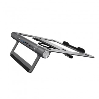 Wiwu A821CH 8in1 Hub Bağlantı İstasyonlu Notebook Laptop Standı PD3.0/USB3.0/RJ45 (1000Mbps)/SD/TF/HDMI (4K@30Hz) Wiwu A821CH 8in1 Hub Bağlantı İstasyonlu Notebook Laptop Standı PD3.0/USB3.0/RJ45 (1000Mbps)/SD/TF/HDMI (4K@30Hz)