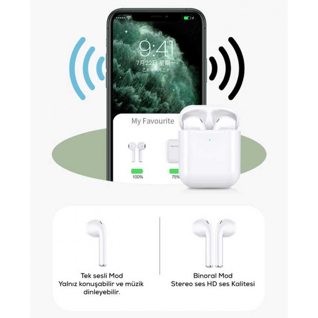 Wiwu Airbuds X Pro Light Sensor Bluetooth Kulaklık Wiwu Airbuds X Pro Light Sensor Bluetooth Kulaklık