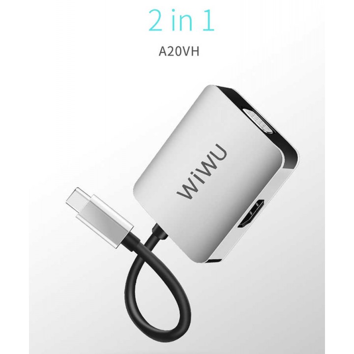 Wiwu Alpha A20VH 2 in 1 Type-C Hub