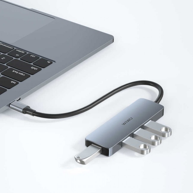 Wiwu Alpha A440 Pro 4 in 1 Type-C Hub 4'lü Usb Çoğaltıcı Wiwu Alpha A440 Pro 4 in 1 Type-C Hub 4'lü Usb Çoğaltıcı