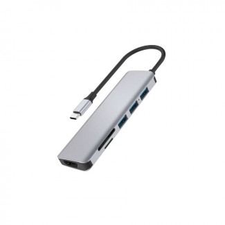 Wiwu Alpha A731HC 7 in 1 Type-C Hub 100W Şarj Destekli SD Kart-Hdmi-Usb Çoğaltıcı Wiwu Alpha A731HC 7 in 1 Type-C Hub 100W Şarj Destekli SD Kart-Hdmi-Usb Çoğaltıcı