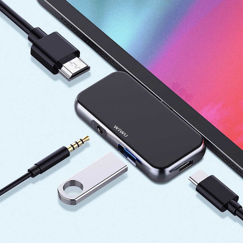 Bal-z Wiwu Alpha T5 Pro 4 in 1 Type-C Hub