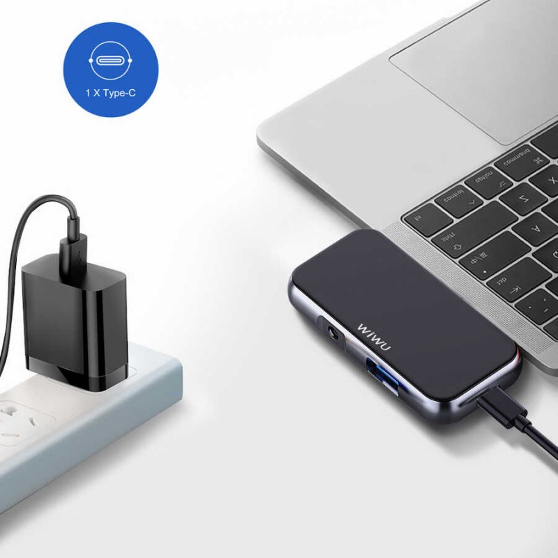 Bal-z Wiwu Alpha T5 Pro 4 in 1 Type-C Hub
