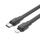 Wiwu Bravo Wİ-C004 Yassı Tasarım 20W Hızlı Şarj Özellikli Type-C to Lightning PD Kablo 1M Wiwu Bravo Wİ-C004 Yassı Tasarım 20W Hızlı Şarj Özellikli Type-C to Lightning PD Kablo 1M