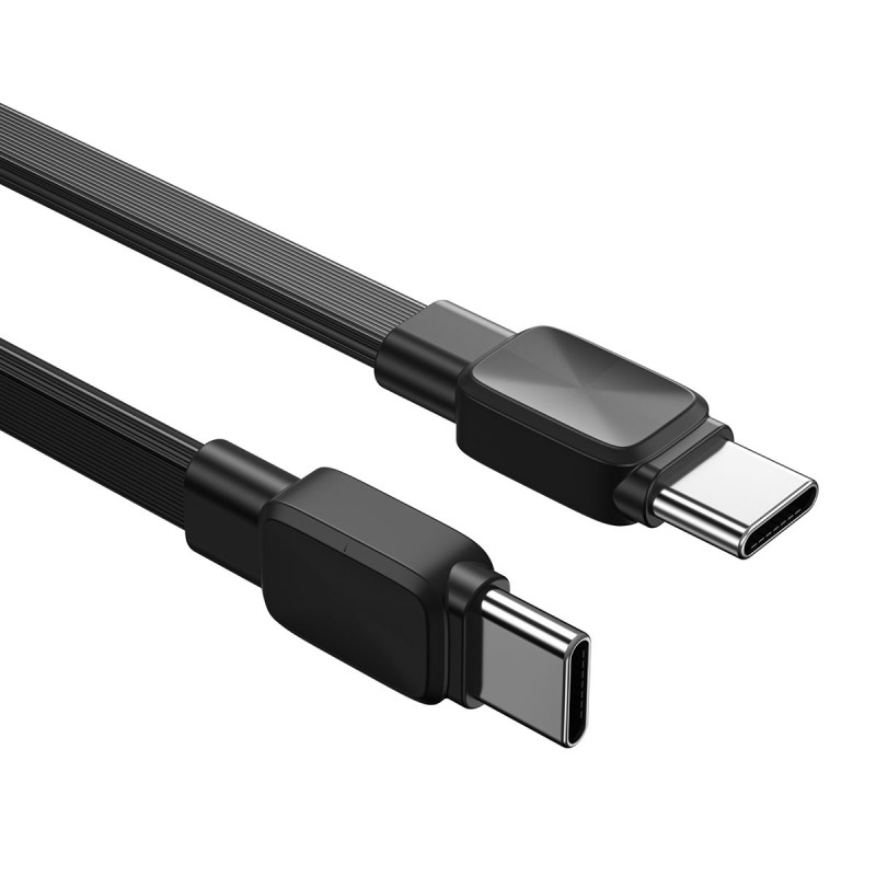 Bal-z Wiwu Bravo Wİ-C004 Yassı Tasarım 60W Hızlı Şarj Özellikli Type-C To Type-C PD Kablo 1M