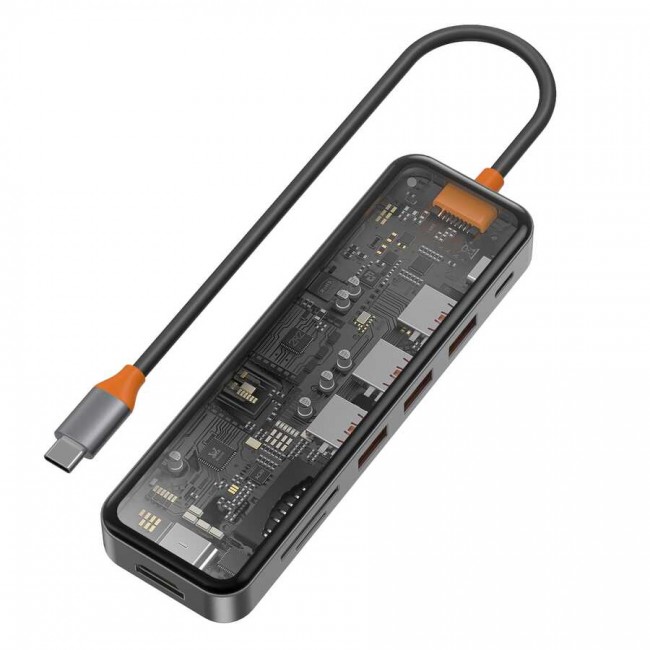 Wiwu CB007 Cyber 7 in 1 Type-C Hub 100W Şarj Destekli Şeffaf Görünümlü SD Kart-Hdmi-Usb Çoğaltıcı Wiwu CB007 Cyber 7 in 1 Type-C Hub 100W Şarj Destekli Şeffaf Görünümlü SD Kart-Hdmi-Usb Çoğaltıcı