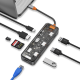 Wiwu CB008 Cyber 8 in 1 Type-C Hub 100W Şarj Destekli Şeffaf Görünümlü SD Kart-RJ45-Hdmi-Usb Çoğaltıcı Wiwu CB008 Cyber 8 in 1 Type-C Hub 100W Şarj Destekli Şeffaf Görünümlü SD Kart-RJ45-Hdmi-Usb Çoğaltıcı