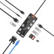 Wiwu CB011 Cyber 11 in 1 Type-C Hub 100W Şarj Destekli Şeffaf Görünümlü SD Kart-RJ45-Hdmi-VGA-Usb Çoğaltıcı Wiwu CB011 Cyber 11 in 1 Type-C Hub 100W Şarj Destekli Şeffaf Görünümlü SD Kart-RJ45-Hdmi-VGA-Usb Çoğaltıcı