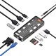 Wiwu CB012 Cyber 12 in 1 Type-C Hub 100W Şarj Destekli Şeffaf Görünümlü SD Kart-RJ45-Hdmi-VGA-Usb Çoğaltıcı Wiwu CB012 Cyber 12 in 1 Type-C Hub 100W Şarj Destekli Şeffaf Görünümlü SD Kart-RJ45-Hdmi-VGA-Usb Çoğaltıcı