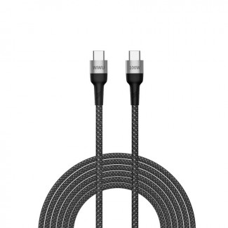 Wiwu Cyclone F15 Type-C to Type-C PD Data Kablo 480Mbps 100W 1.5 metre Wiwu Cyclone F15 Type-C to Type-C PD Data Kablo 480Mbps 100W 1.5 metre