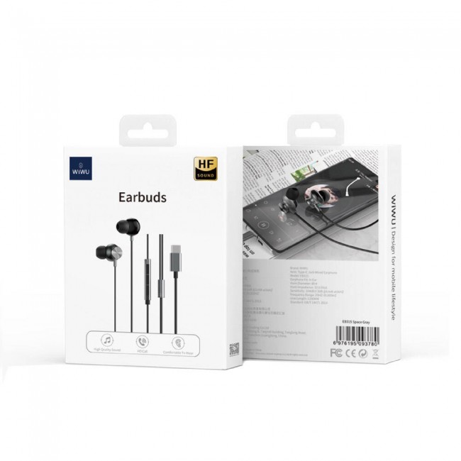 Wiwu EB315 Hi-Fi Ses Kaliteli Type-C Kulakiçi Kulaklık Wiwu EB315 Hi-Fi Ses Kaliteli Type-C Kulakiçi Kulaklık