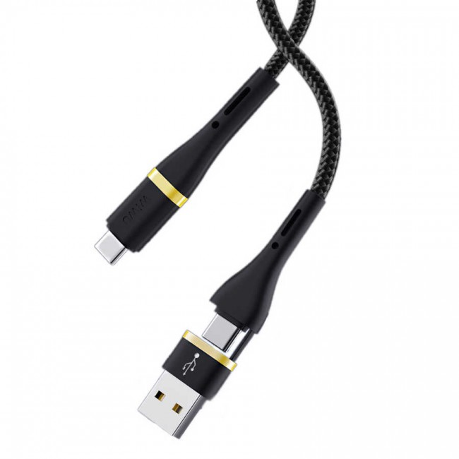 Wiwu ED-106 2 in 1 USB A- Type-C to Type-C Elite Data Kablo Wiwu ED-106 2 in 1 USB A- Type-C to Type-C Elite Data Kablo