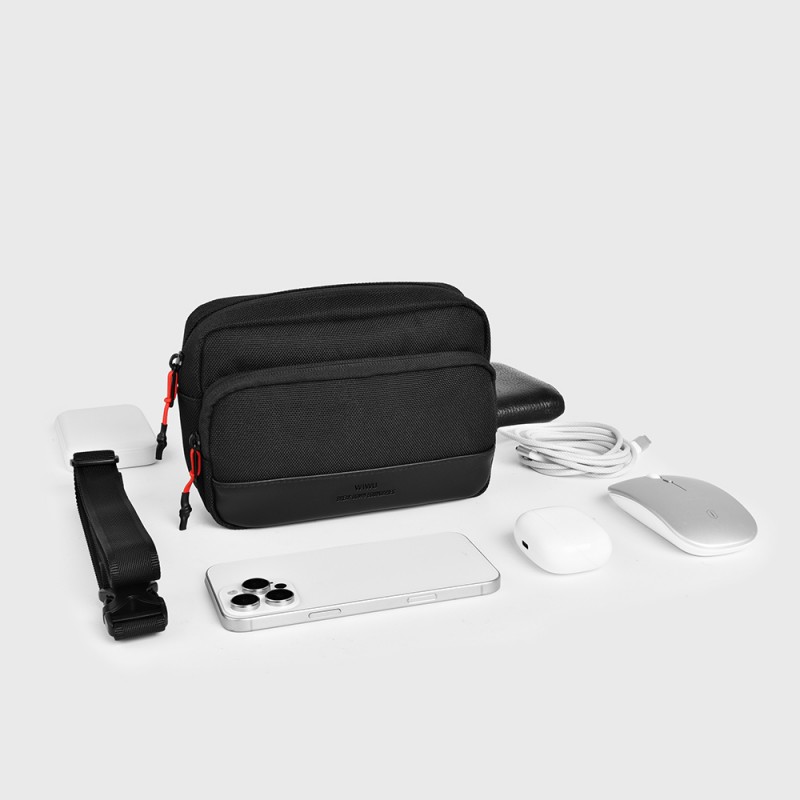 Bal-z Wiwu Essen Serisi Suya Dayanıklı 1200D Polyester Kumaş Çapraz Vücut Çantası