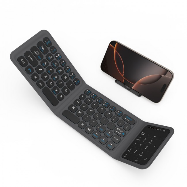 Wiwu FMK-05 iOS Android Windows Uyumlu Katlanabilir Bluetooth Kablosuz Klavye + Masaüstü Telefon Standı Wiwu FMK-05 iOS Android Windows Uyumlu Katlanabilir Bluetooth Kablosuz Klavye + Masaüstü Telefon Standı