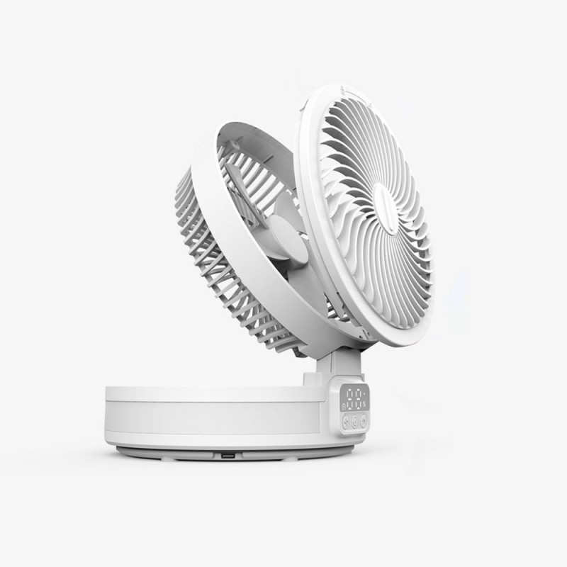 Bal-z ​Wiwu FS05 Katlanabilir Şarjlı Dijital LED Ekranlı Gece Lambalı Masaüstü Fan