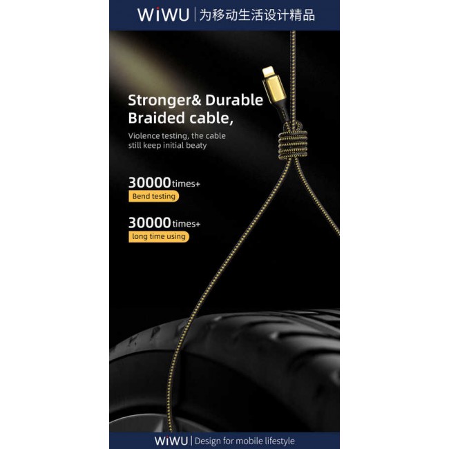 Wiwu Golden Series GD-103 Lightning To PD Data Kablo 5M Wiwu Golden Series GD-103 Lightning To PD Data Kablo 5M