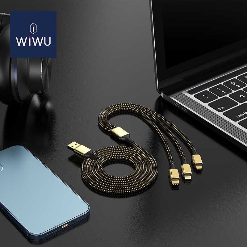 Bal-z Wiwu Golden Series GD-104 3 in 1 Data Kablo 1.2M