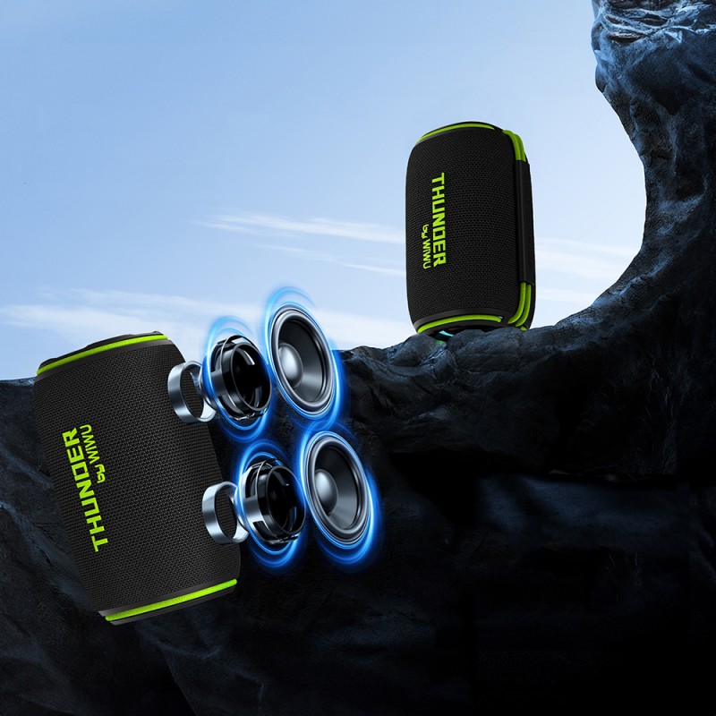 Bal-z Wiwu H5 Su Geçirmez RGB Işıklı TWS Bluetooth Hoparlör v5.3 15W