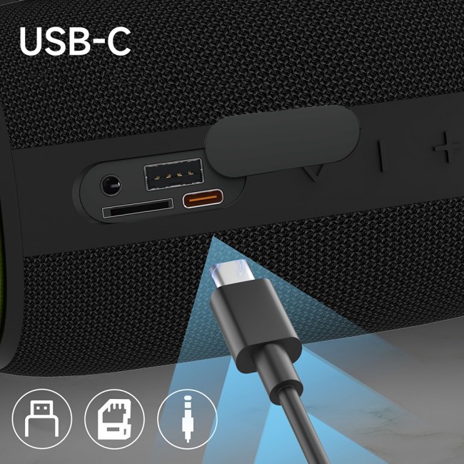 Wiwu H5 Su Geçirmez RGB Işıklı TWS Bluetooth Hoparlör v5.3 15W Wiwu H5 Su Geçirmez RGB Işıklı TWS Bluetooth Hoparlör v5.3 15W