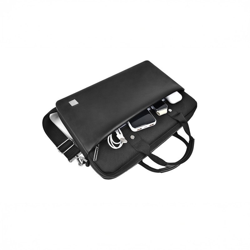 Bal-z Wiwu Hali Serisi 1680D Su Geçirmez Polyester Kumaş Çapraz Vücut Askılı 15.6 inç Laptop Çantası