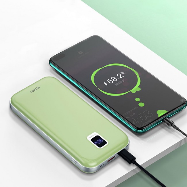 Wiwu JC-16 LED Ekranlı Li-Polimer Aşırı Akım Korumalı Taşınabilir Powerbank PD 20W 10000mAh Wiwu JC-16 LED Ekranlı Li-Polimer Aşırı Akım Korumalı Taşınabilir Powerbank PD 20W 10000mAh