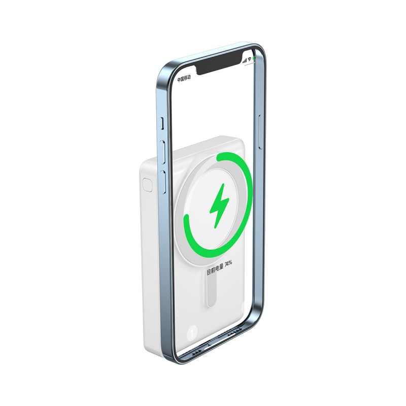 Bal-z Wiwu JC-20 Hızlı Şarj Özellikli Standlı M-safe Wireless Transparan Powerbank 15W 10000mAh