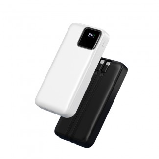 Wiwu JC-22 Dijital LED Ekran Şarj Göstergeli Type-C ve Lightning Kablolu Powerbank 22.5W 20000mAh Wiwu JC-22 Dijital LED Ekran Şarj Göstergeli Type-C ve Lightning Kablolu Powerbank 22.5W 20000mAh