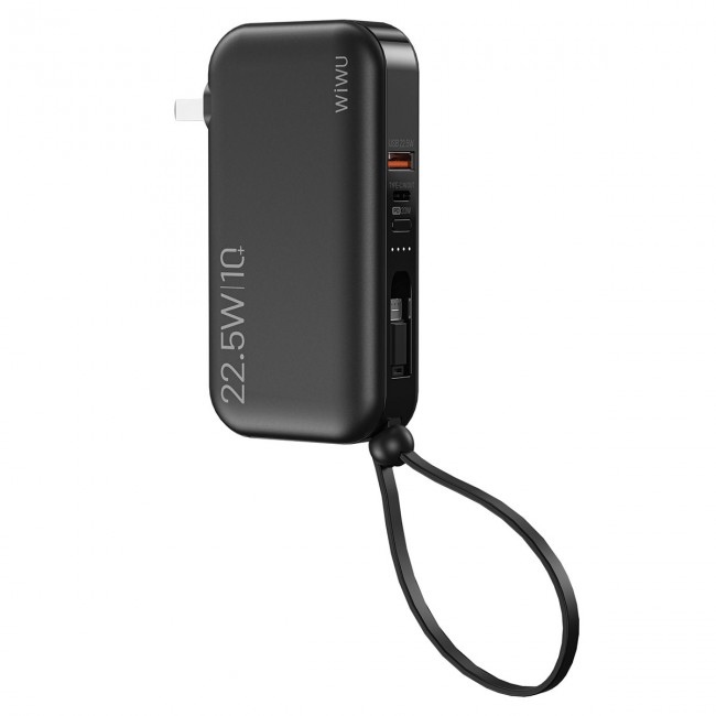 Wiwu JC-23 Micro Type-C ve Lightning Kablolu Şarj Göstergeli PD Powerbank 22.5W 10000mAh Wiwu JC-23 Micro Type-C ve Lightning Kablolu Şarj Göstergeli PD Powerbank 22.5W 10000mAh